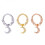 Titanium Micro Cubic Zirconia Nose Hoop Ring 1pc 2