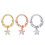 Titanium Micro Cubic Zirconia Nose Hoop Ring 1pc 3