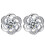925 Sterling Silver Stud Earrings Cubic Zirconia 1 Pair 1