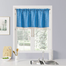 Star Pattern Curtain with Tassel Fringe Short Style