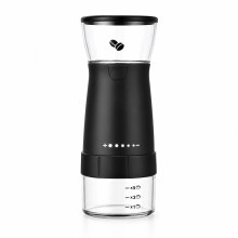 Tragbare elektrische Kaffeemühle - USB-aufladbar mit Keramikmahlwerk Black