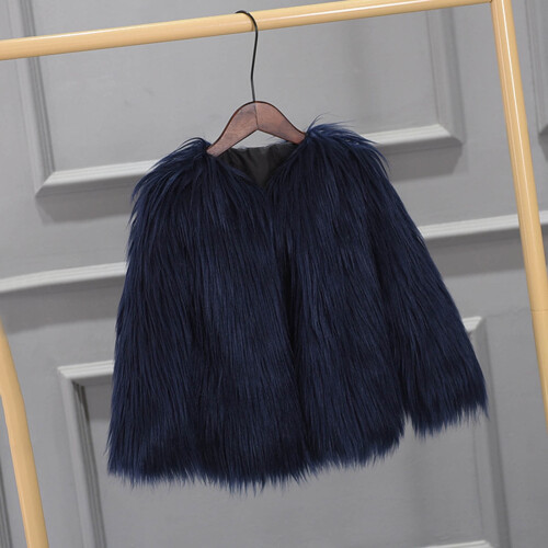 Boy Fleece Jacket Round Neck Windproof Winter Warm Coat for 1