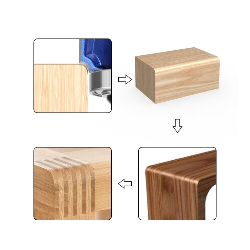 Z4 Corner Round Router Bit Set R1 R2 R3 3 pcs 2