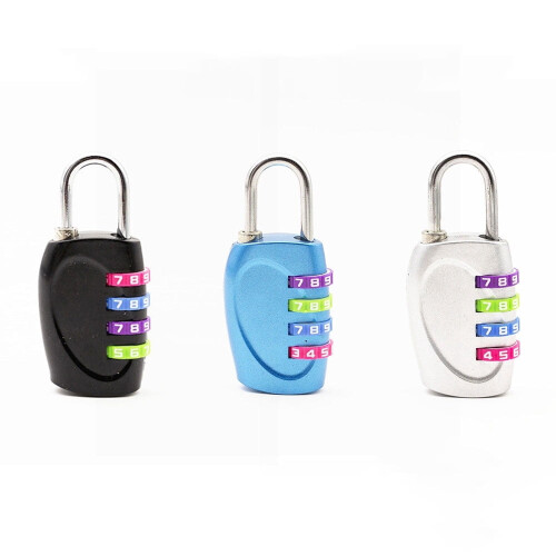 4-Digit Combination Padlock Blue 2-Pack