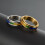 Stainless Steel Rainbow Anxiety Relief Ring Silver Size 6 3