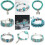 925 Silver Tibetan Turquoise Open Bangle Bracelet 1 Piece 2