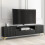 Creative Furniture Tide Crest 200cm Black TV Unit Gold - Modern Fluted Design 1