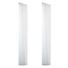 White Voile Curtains 31.5x23.62 Inch 2 Pieces Rod Pocket
