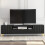 Creative Furniture Tide Crest 200cm Black TV Unit Gold - Modern Fluted Design 4