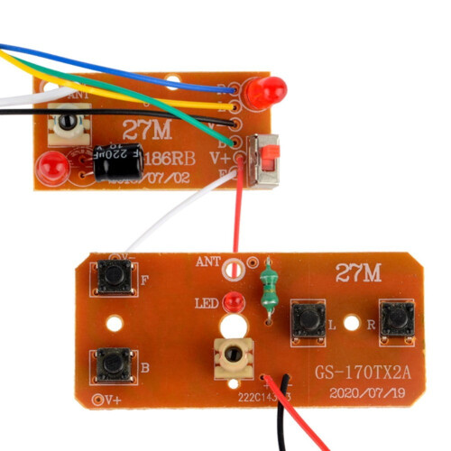 27MHz RC Transmitter Receiver 4-Channel Fiberglass