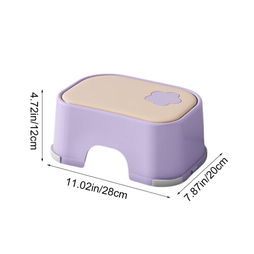 Multicolor Step Stool Plastic Non-Slip 11x8x5 Inch 2