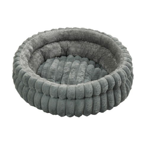 Plush Round Pet Bed for Cats and Small Dogs 1