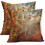 Rust Metal Pillow Covers 18x18 Brown Gold Rusty Copper 1