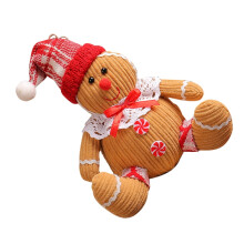Gingerbread Man Ornament Light Brown Polyester Foam