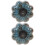 MUSEYA Round Alloy Drawer Pulls Blue Finish 1 Set 7