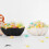 Halloween Candy Bowl Plastic Serving Holder Pair White Black 2