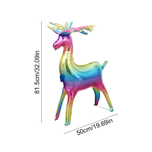 3D Golden Standing Deer Foil Balloon 1pc 2