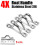 Stainless Steel Wire Eye Strap Handle 4 pcs 1