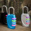 4-Digit Combination Padlock Blue 2-Pack 6
