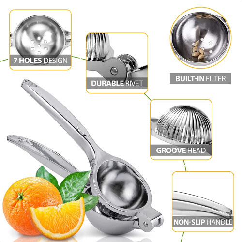 Stainless Steel Lemon Squeezer Manual Press 1 Piece 2