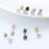 Women's Earrings Delicate Studs Rose Gold 5mm Zircon 2