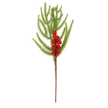 Christmas Pine Cone and Red Berry Picks 15 inch