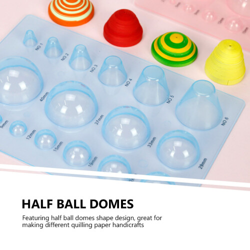 Paper Quilling Mold 3D Dome Half Ball Template 2 pcs 1