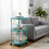 DAMAI Mobile Side Table with Wheels 3-Tier Green 4