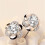 925 Sterling Silver Stud Earrings Cubic Zirconia 1 Pair 5