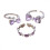 Women's 925 Sterling Silver Butterfly Thumb Ring Set 3 2