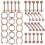 Nose Hoops Rings Labret Studs Rose Gold 40 pcs 1