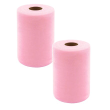 Pink Tulle Fabric 6 inch x 25 yards 2 rolls