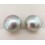 AAA 9mm Grey Pearl Earrings 925 Sterling Silver Stud 1