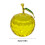 Glass Apple Ornament Faceted Crystal Design 3