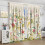 Floral Curtains Retro Bird Flower Pattern 2 Panel Set 55x39 4