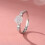 Women's 925 Sterling Silver Peony Thumb Ring with Cubic 4