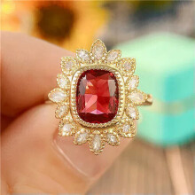 Women's 925 Silver Rose Gold Cubic Zirconia Ring Size 6-10