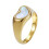 Stainless Steel Heart Shell Ring Gold Size 6 1