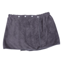 Men's Fleece Bath Towel Wrap Grey 1 Piece