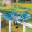 Deck-Mounted Bird Bath and Feeder with Adjustable Steel 1
