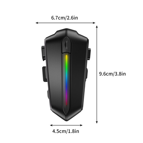 Motorcycle Helmet Bluetooth Headset 5.3 with 40mm Graphene 2