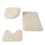 Polyester Bathroom Carpet Set Beige 3-Piece 2