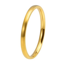 Stainless Steel Arc Ring Gold Size 9