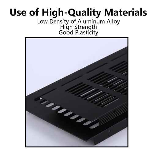 Aluminum Alloy Rectangular Breathable Grille 450mm 2