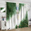 Marble Curtains Green Liquid Pattern Golden Vein Thermal 4