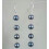 Black Pearl Earrings Natural 7-8mm 4 Beads Silver Hook 6