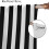 Thermal Curtains Black and White Stripe Rod Pocket 52x84 6