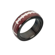 Stainless Steel Rotatable Ball Ring for Men and Women Size 6