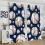 Baseball Curtains Blue Pattern Rod Pocket Thermal Insulated 5