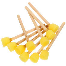 Sponge Brush with Wooden Handle 12 pcs